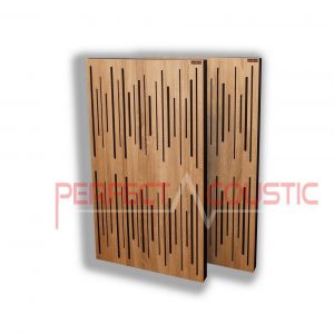 Acoustic panel with diffuser light oak (2)