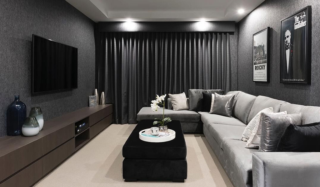 Creating A Home Cinema In Our, Sound Absorbing Curtains For Home Theater