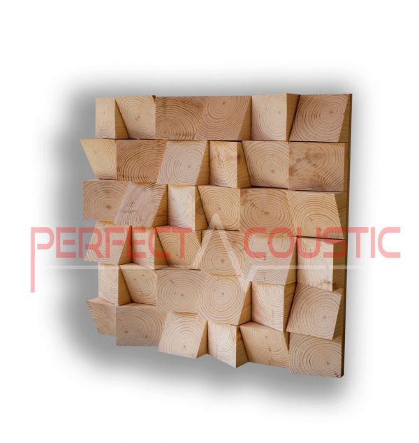 Wood acoustic diffuser type